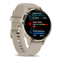 Смарт-годинник Garmin Venu 3S Soft Gold Stainless Steel Bezel with French Gray Case and Silicone Band
