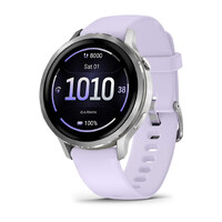 Смарт-годинник Garmin Venu 4 41 mm Silver with Periwinkle Silicone Band