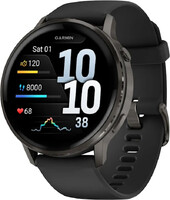 Смарт-годинник Garmin Venu 4 45 mm Slate with Black Silicone Band