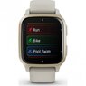 Смарт-годинник Garmin Venu Sq 2 – Music Edition Cream Gold Aluminum Bezel with French Gray Case and Silicone Band