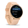 Смарт-годинник Garmin vivoactive 6 Metallic Pink Dawn з Pink Dawn рожевим силіконовим ремінцем