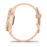 Смарт-годинник Garmin vivoactive 6 Metallic Pink Dawn з Pink Dawn рожевим силіконовим ремінцем