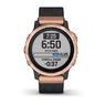 Спортивные часы Garmin Fenix 6S - Pro and Sapphire Editions - Rose Gold-tone with Heathered Black Nylon Band, North