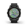 Спортивные часы Garmin Fenix 7S Sapphire Solar Carbon Gray DLC Titanium with Black Band