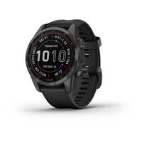 Спортивные часы Garmin Fenix 7S Sapphire Solar Carbon Gray DLC Titanium with Black Band
