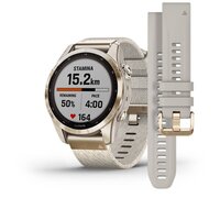 Спортивные часы Garmin Fenix 7S Sapphire Solar Cream Gold Titanium with Cream Heathered Nylon Band