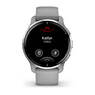 Спортивные часы Garmin Venu 2 Plus Silver Stainless Steel Bezel with Powder Gray Case and Silicone Band