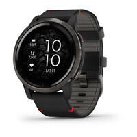 Спортивные часы Garmin Venu 2 Slate Stainless Steel Bezel with Black Case and Leather Band