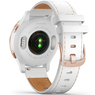 Спортивные часы Garmin Venu 2S Rose Gold Stainless Steel Bezel with White Case and Leather Band