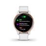 Спортивные часы Garmin Venu 2S Rose Gold Stainless Steel Bezel with White Case and Leather Band