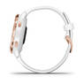Спортивные часы Garmin Venu 2S Rose Gold Stainless Steel Bezel with White Case and Silicone Band