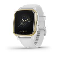 Спортивные часы Garmin Venu Sq Light Gold Aluminum Bezel with White Case and Silicone Band