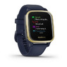 Спортивные часы Garmin Venu Sq Music Edition Light Gold Aluminum Bezel with Navy Case and Silicone Band