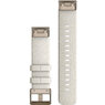 Тканинний ремінець для Garmin QuickFit™ 20 Watch Bands Cream Heathered Nylon with Cream Gold Hardware