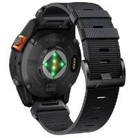 Тканинний ремінець QuickFit 26 для Garmin tactix, fenix 5X/6X/7X, quatix, D2, Foretrex, Descent, тактичний чорний